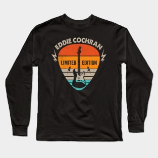 Vintage Eddie Cochran Name Guitar Pick Limited Edition Birthday Long Sleeve T-Shirt